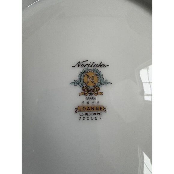 Vintage Noritake Joanne Pattern 6466 Porcelain Serving Bowl With Gold Trim - Picture 4 of 6